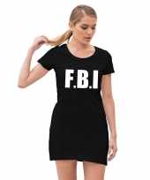 Fbi politie verkleed verkleedjurkje zwart voor dames