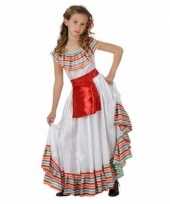 Mexicaans meisje verkleedjurkje met rood schortje