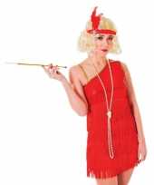 Twenties dames verkleedjurkje robijn rood